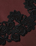 Dolce & Gabbana Maroon Lace Sleeveless Knee Length Dress