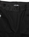 Dolce & Gabbana Schwarze Skinny-Hose aus Viskose mit mittlerer Taille