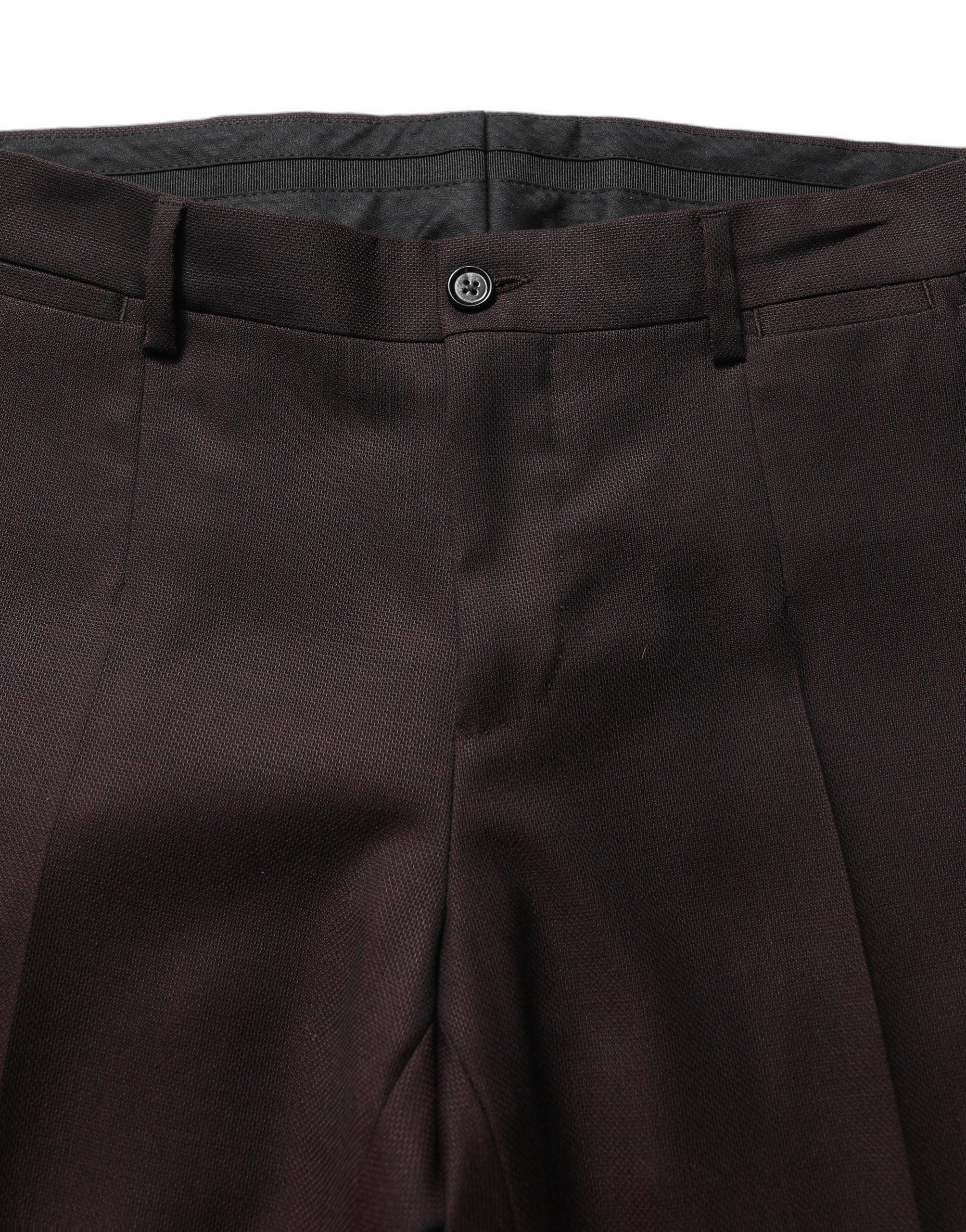 Dolce & Gabbana Braune Seidenhose mit geradem Bein