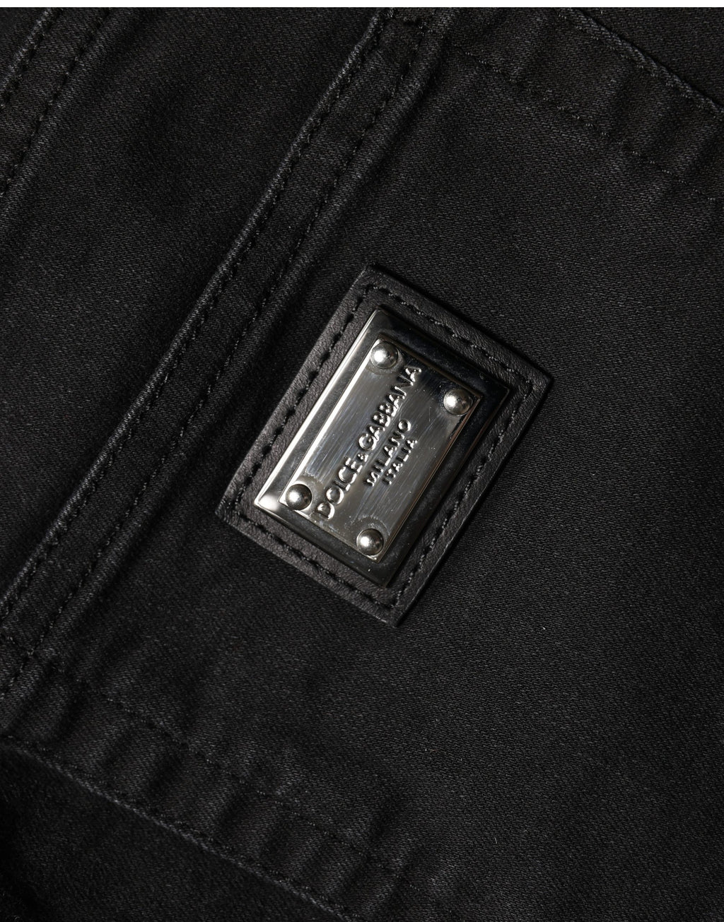 Dolce & Gabbana Schwarze Skinny Jeans aus Baumwolle mit hoher Taille