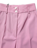 Dolce & Gabbana Pink High Waisted Polyester Trouser Pants