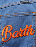 Dolce & Gabbana Blaue Jeans mit weitem Bein und Kristallverzierungen