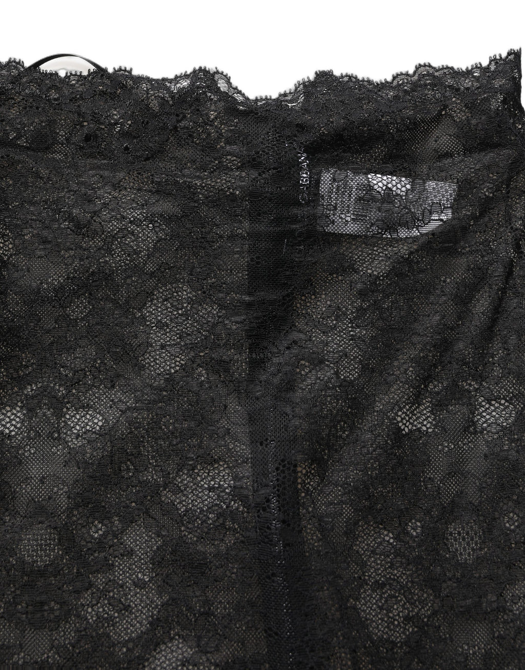 Dolce & Gabbana Knielanger Rock mit hohem Bund und schwarzer Blumen-Spitze