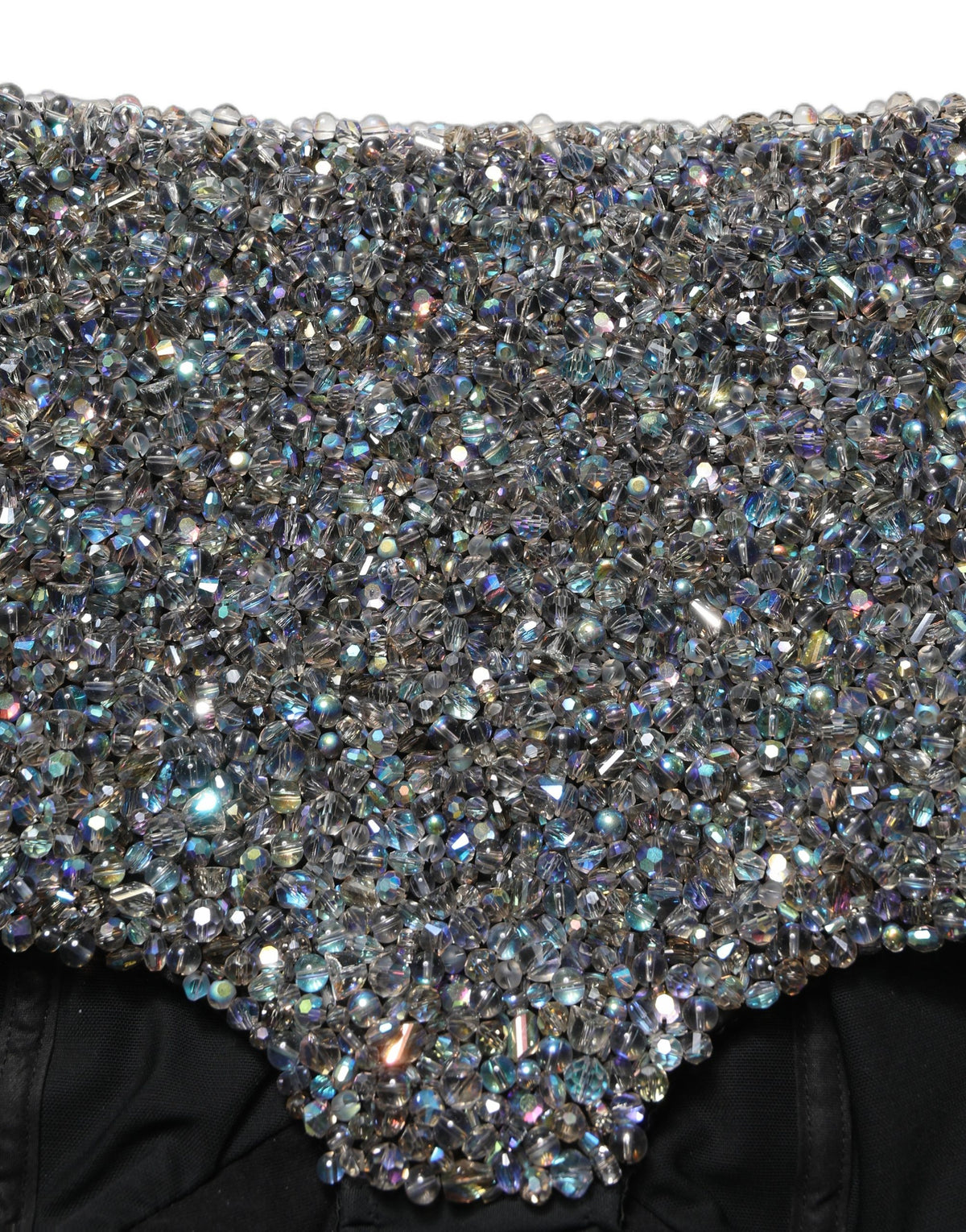 Dolce & Gabbana Schwarze Hotpants-Shorts mit Strass und hohem Bund