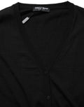 Dolce & Gabbana Schwarzer Wollstrick-Cardigan mit Knöpfen