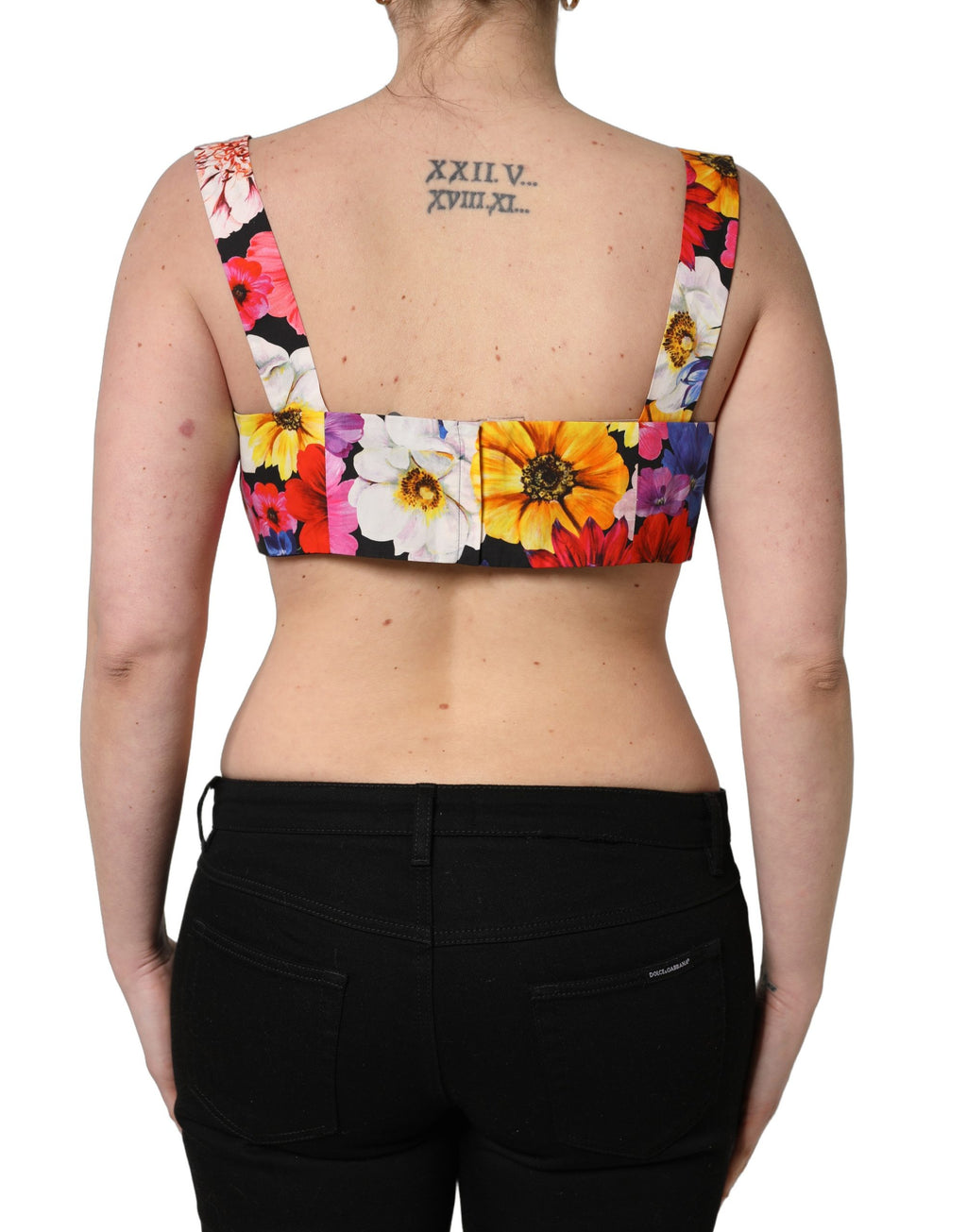 Dolce & Gabbana Bustier-Top mit Blumenprint in Multicolor