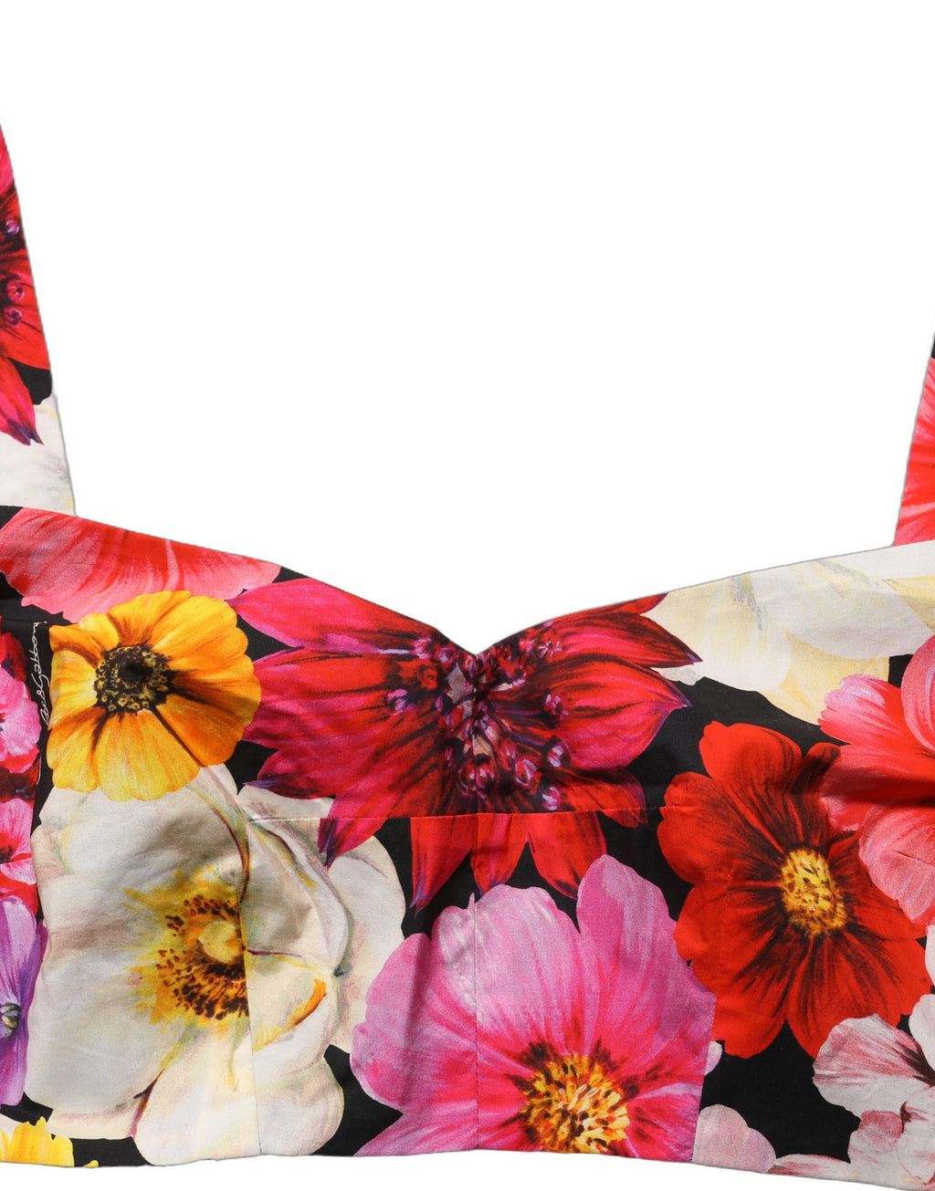 Dolce & Gabbana Bustier-Top mit Blumenprint in Multicolor