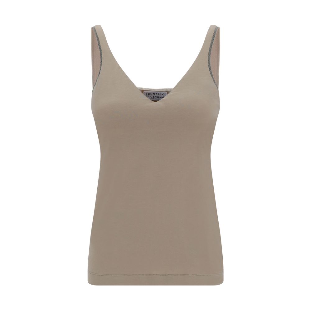 Brunello Cucinelli Beiges Baumwoll-T-Shirt