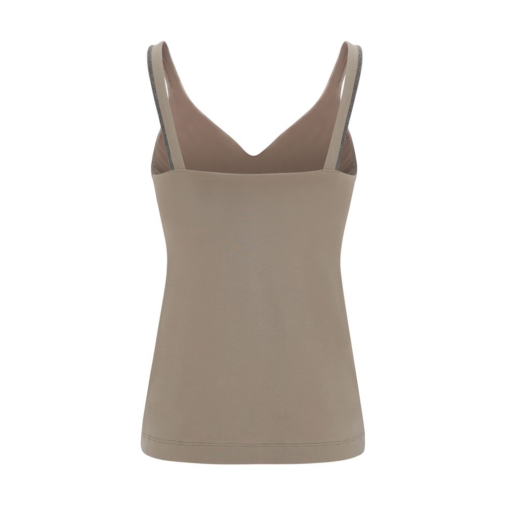 Brunello Cucinelli Beiges Baumwoll-T-Shirt
