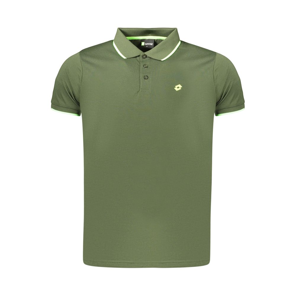Lotto Grünes Poloshirt für Herren aus Polyester
