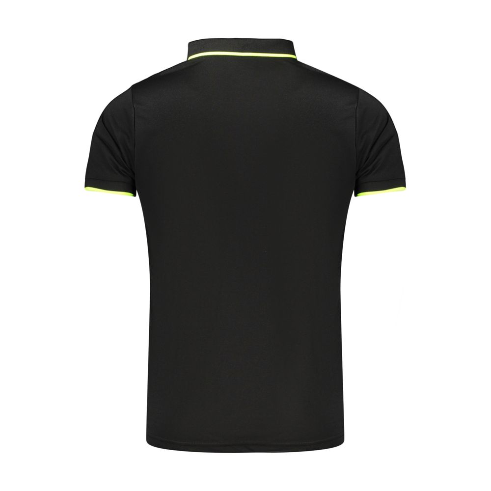 Lotto Schwarzes Poloshirt für Herren aus Polyester