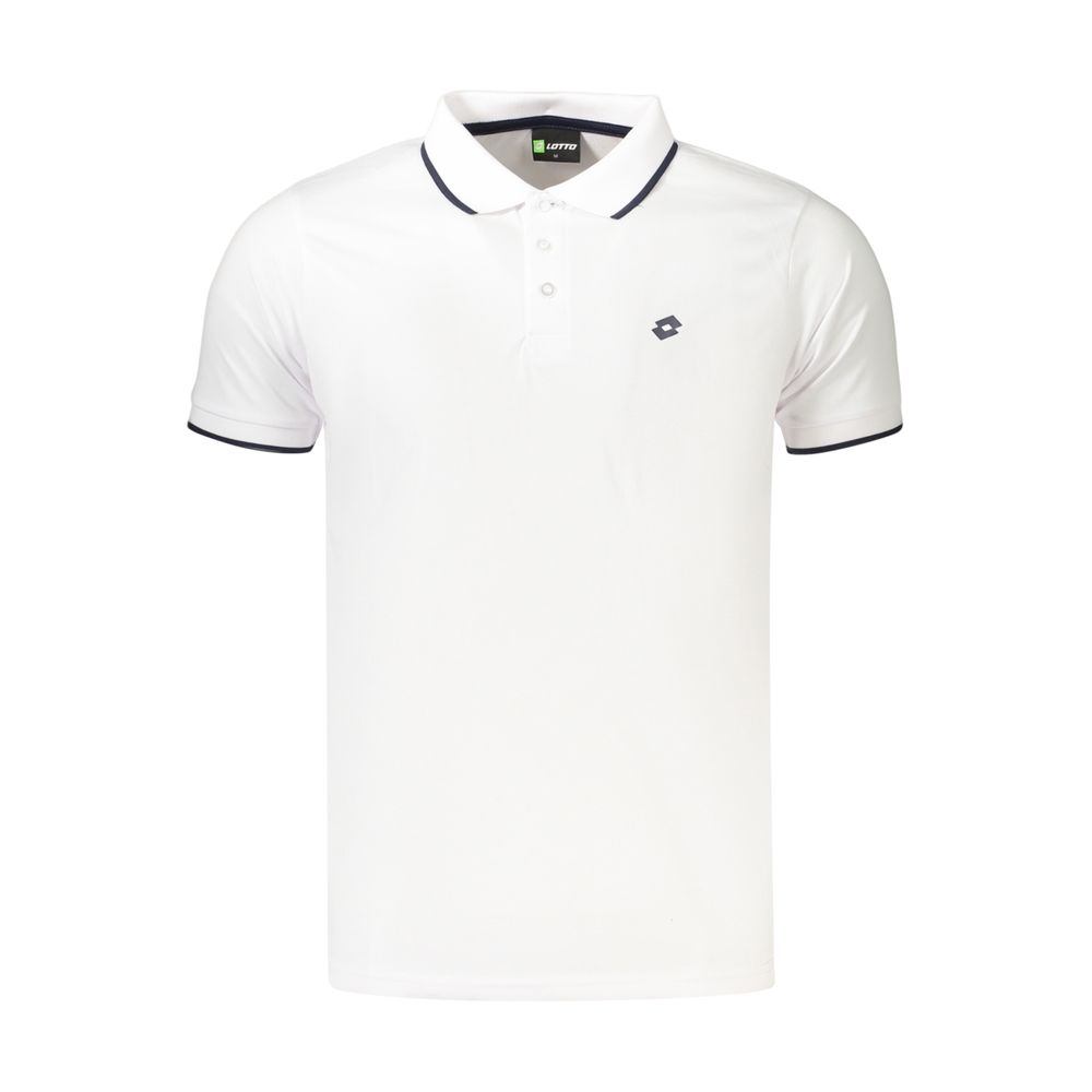 Lotto Weißes Poloshirt für Herren aus Polyester