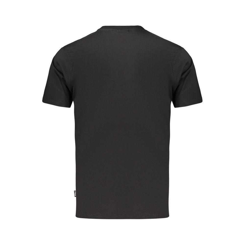 Fila Schwarzes Baumwoll-T-Shirt für Herren