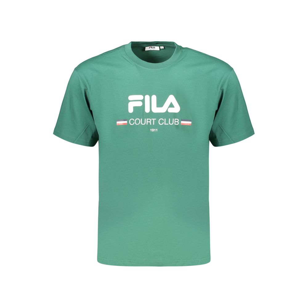 Fila Grünes Baumwoll-T-Shirt für Herren