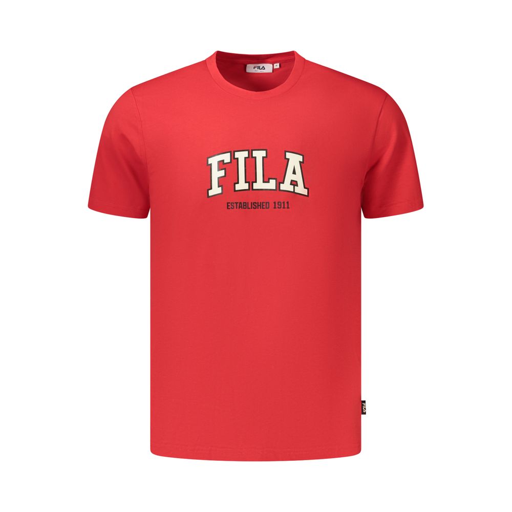 Fila Rosso Baumwoll-T-Shirt für Herren