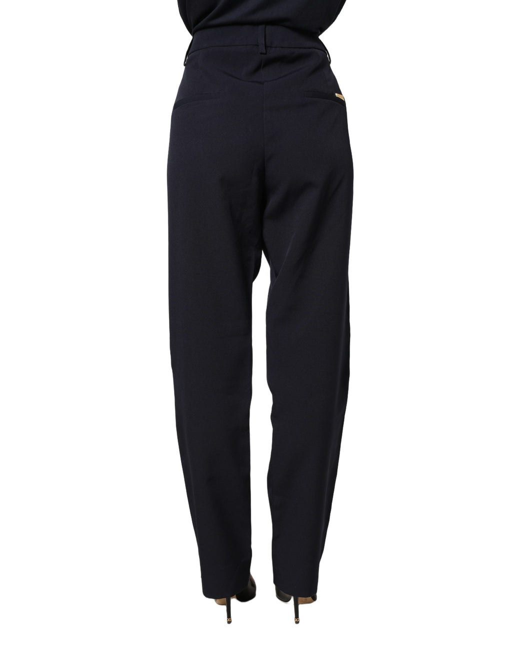 Blugirl Dunkelblaue High Waist Straight Fit Anzughose