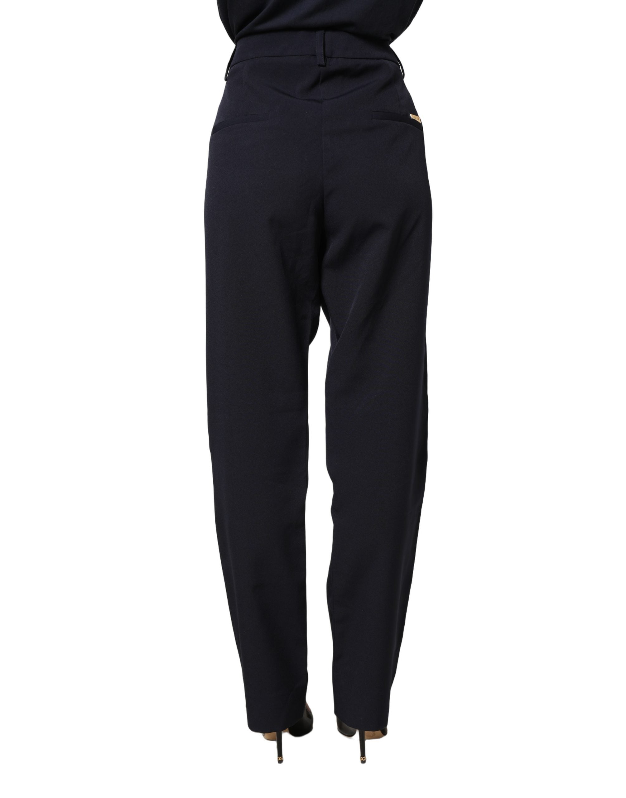 Blugirl Dunkelblaue High Waist Straight Fit Anzughose