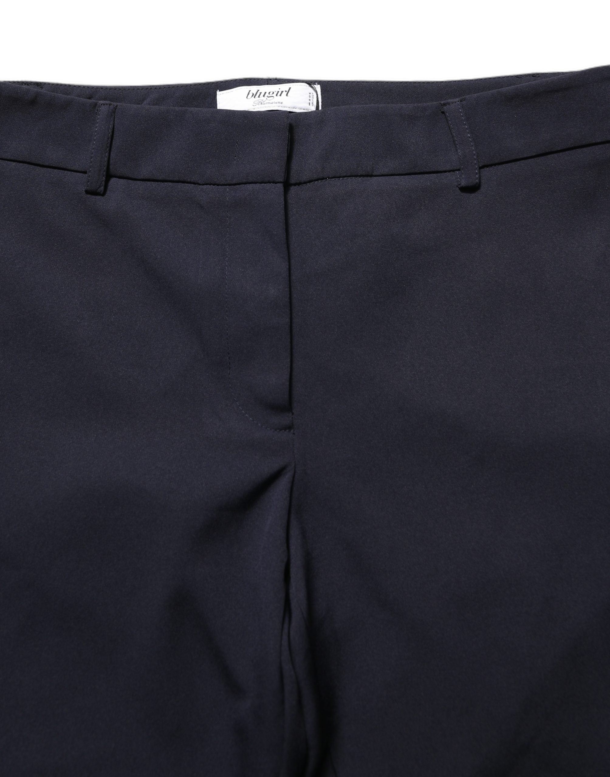 Blugirl Dunkelblaue High Waist Straight Fit Anzughose