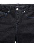 Acht Schwarze High-Waist Skinny Jeans aus Baumwoll-Stretch