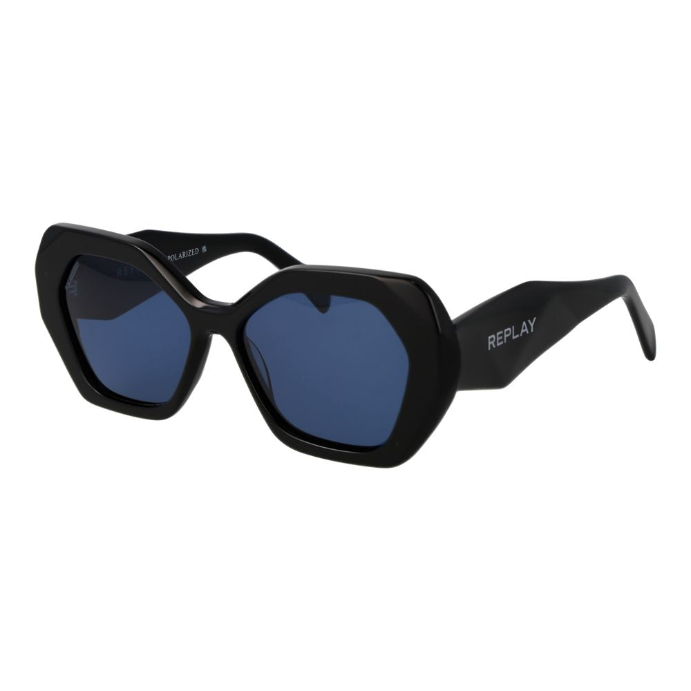 Replay Schwarze Sonnenbrille aus Acetat