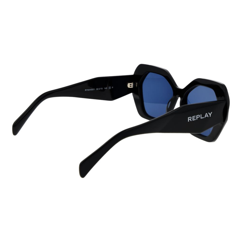 Replay Schwarze Sonnenbrille aus Acetat