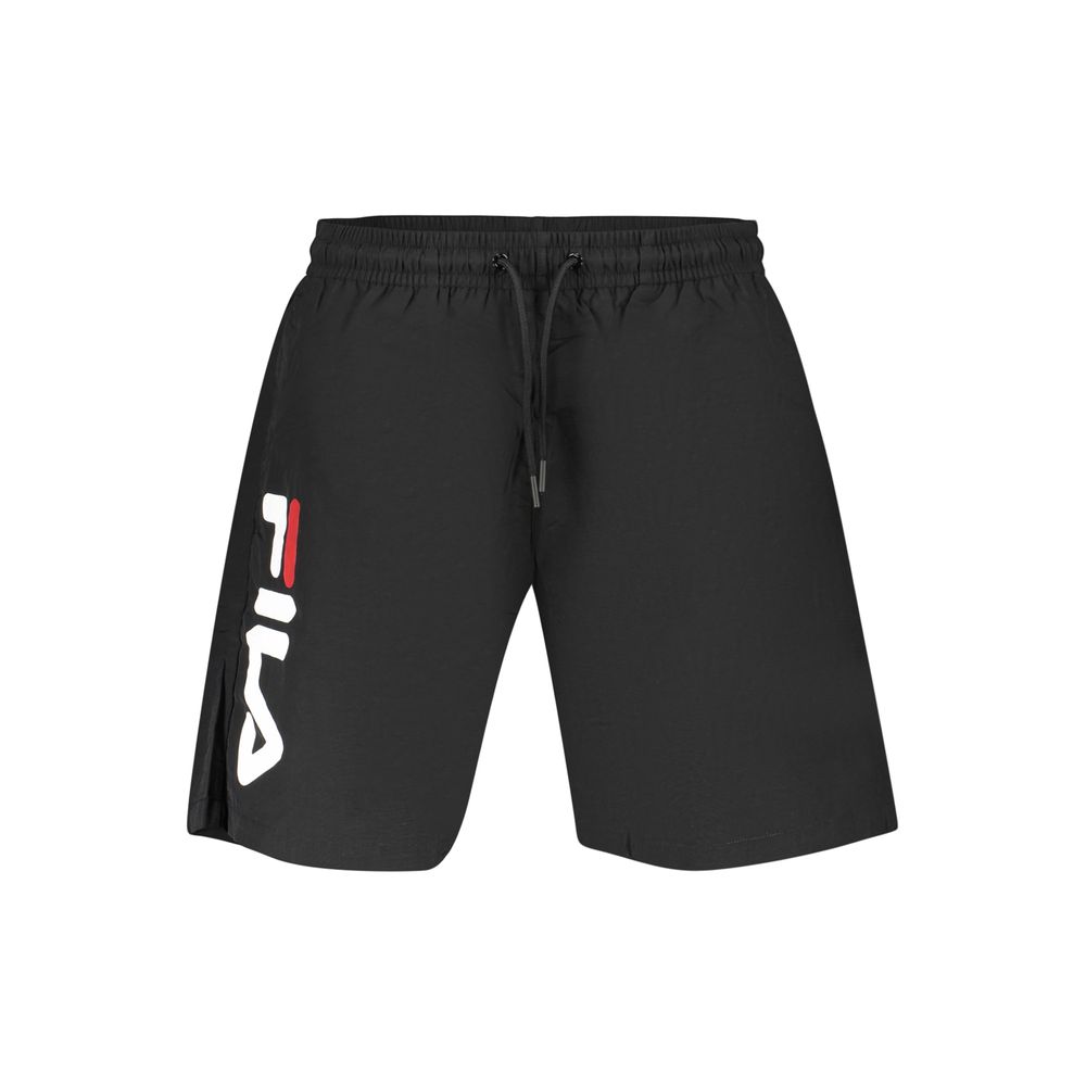 Fila Herren-Badehose aus schwarzem Polyester