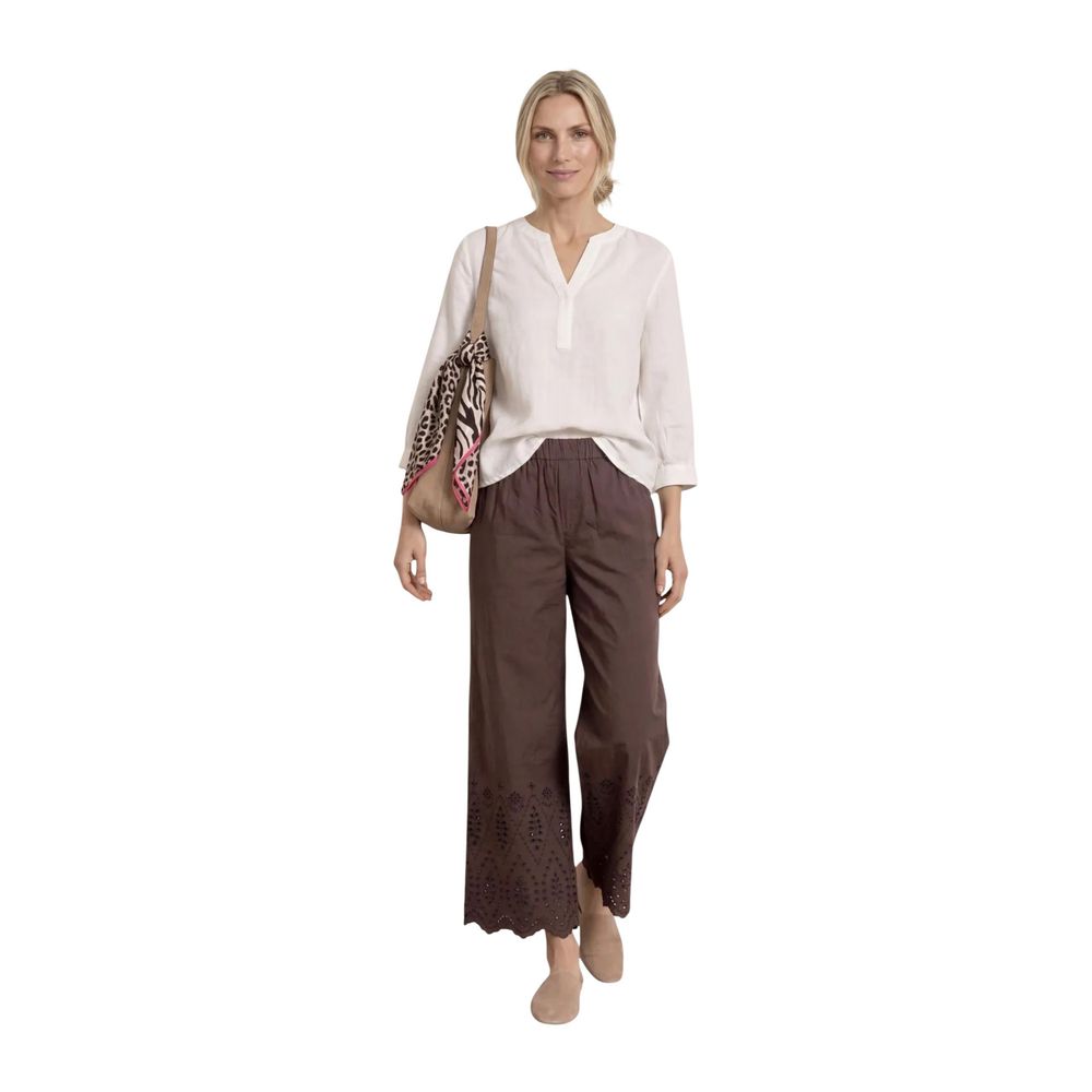 Street One Braune Baumwollhose für die Freizeit