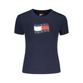 Tommy Hilfiger Blaues Baumwoll-T-Shirt für Damen