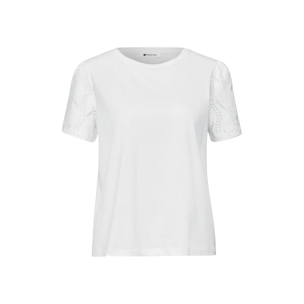 Street One Cremefarbenes Baumwoll-T-Shirt