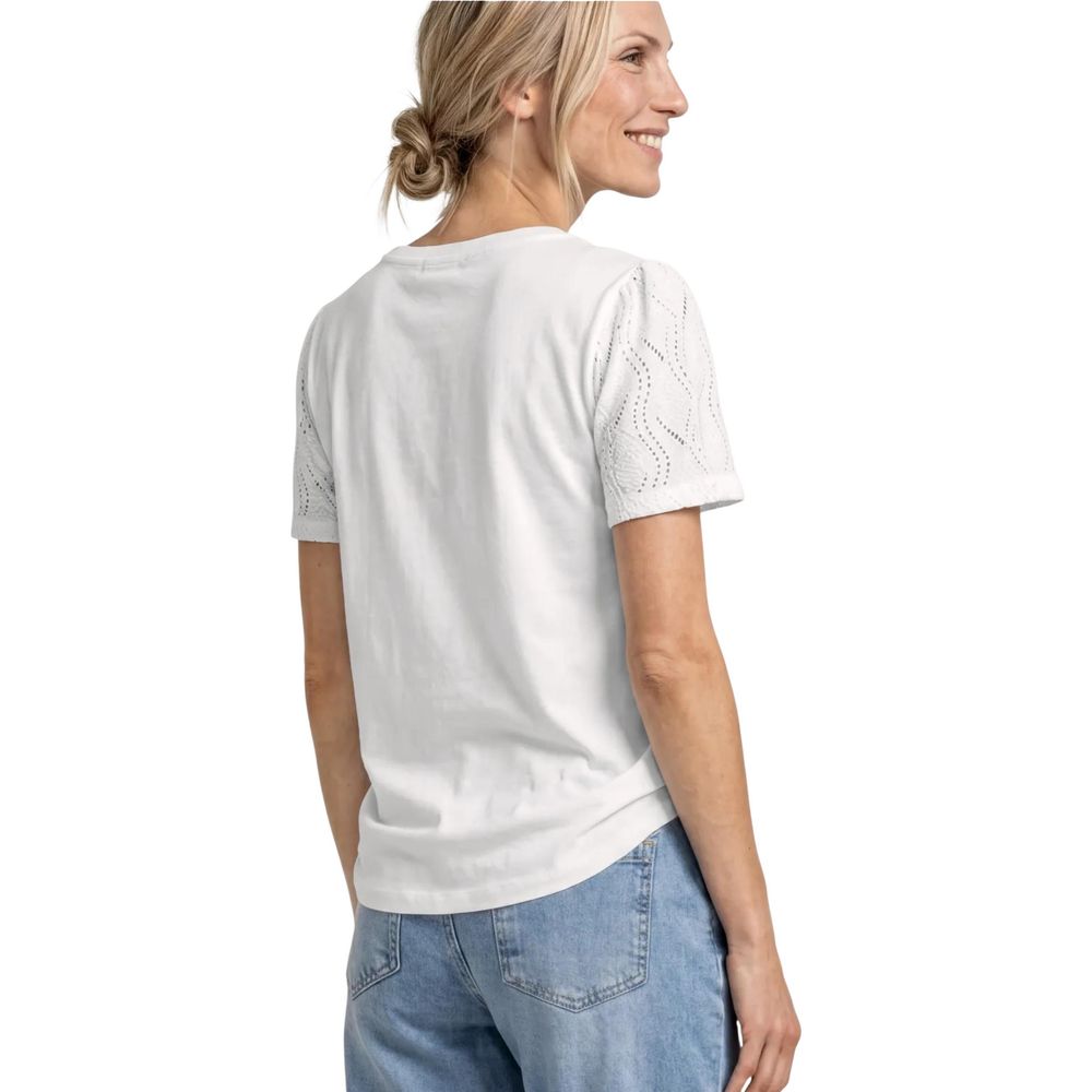 Street One Cremefarbenes Baumwoll-T-Shirt