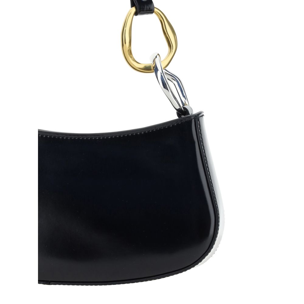 Staud Schwarze Bos Taurus Kalbsleder Schultertasche