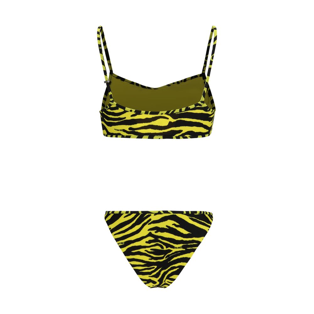The Attico Grüner Polyamid-Bikini