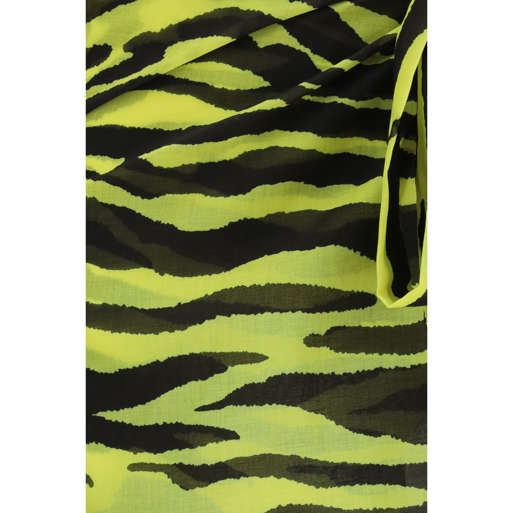 The Attico Zweifarbige Baumwoll-Cover-Ups