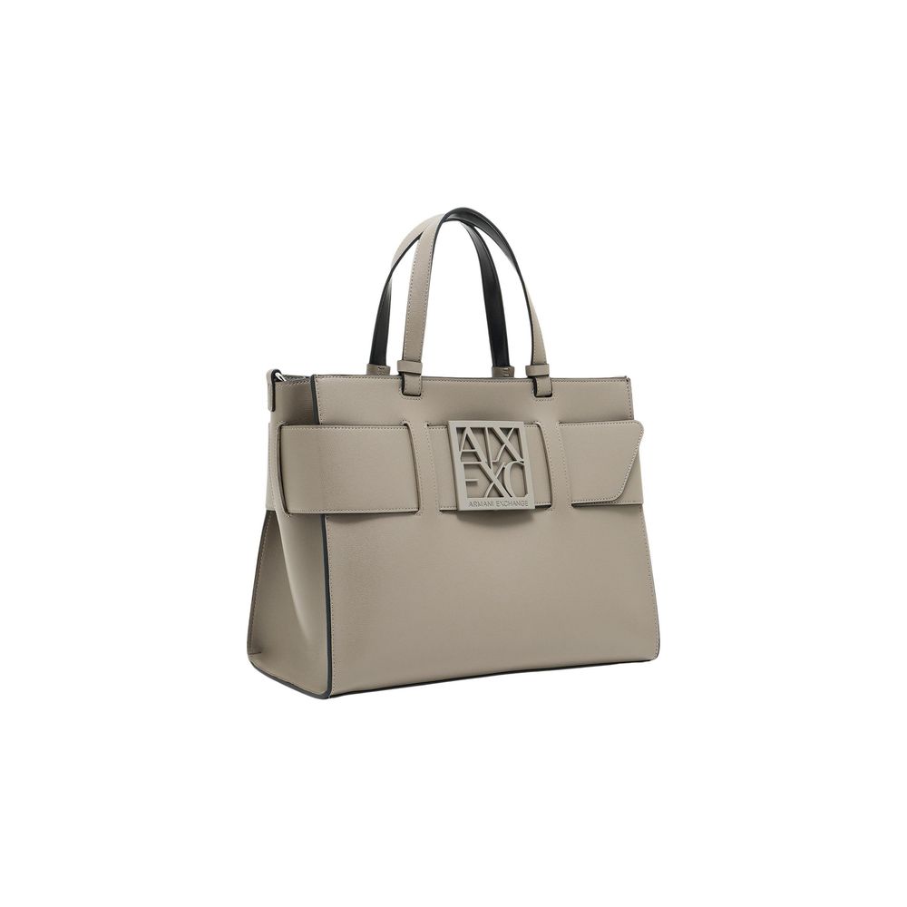 Armani Exchange Beige Kunstleder Handtasche