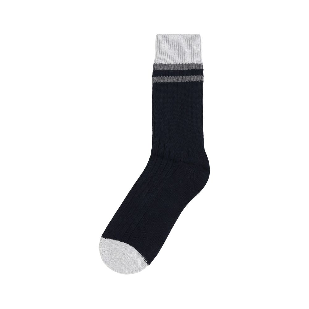 Brunello Cucinelli Schwarze Baumwollsocken