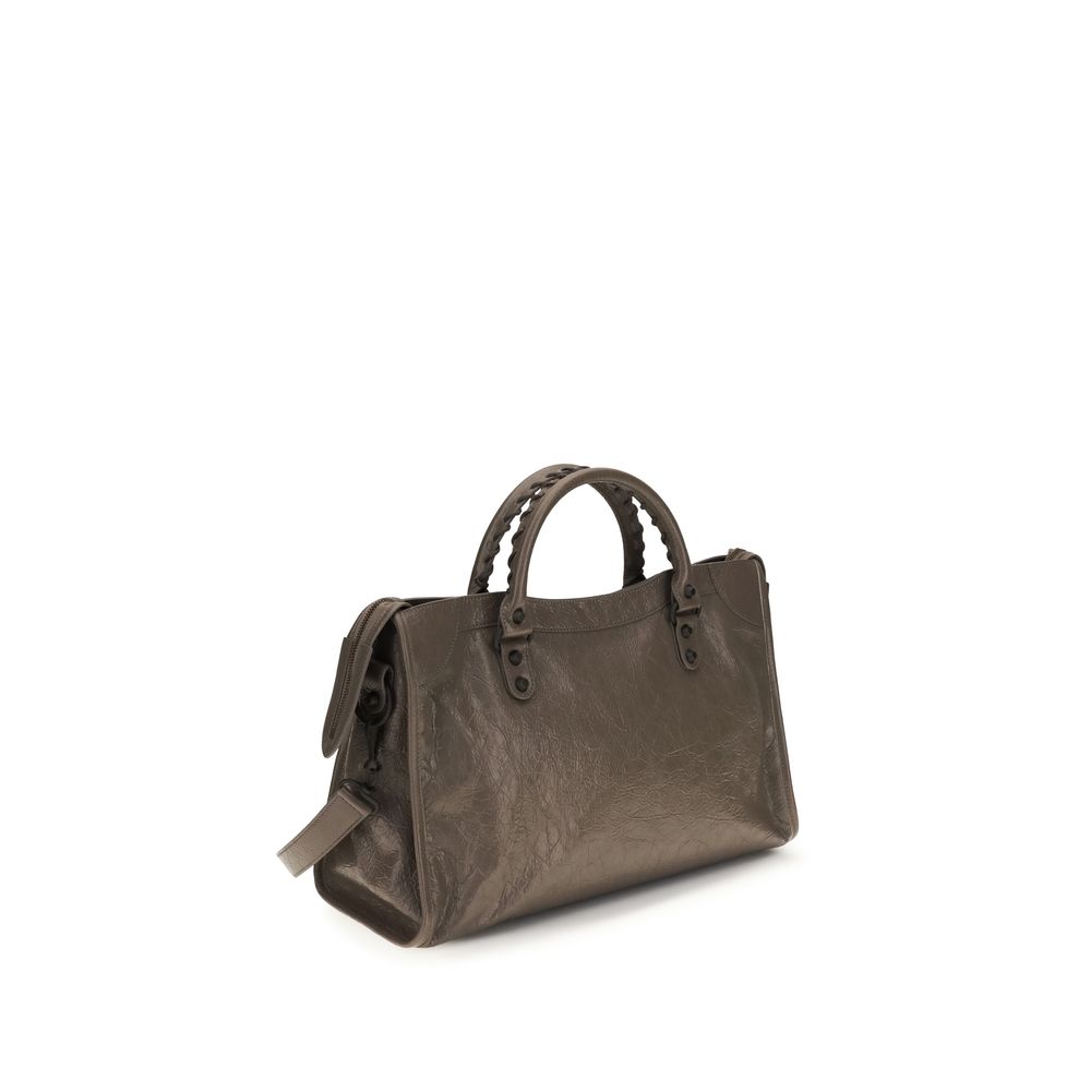 Balenciaga Schultertasche aus zweifarbigem Kalbsleder Bos Taurus