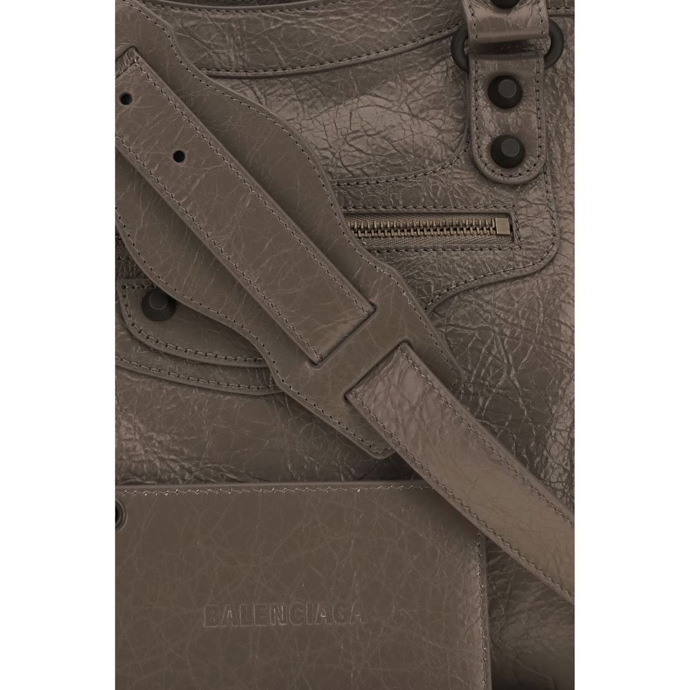 Balenciaga Schultertasche aus zweifarbigem Kalbsleder Bos Taurus