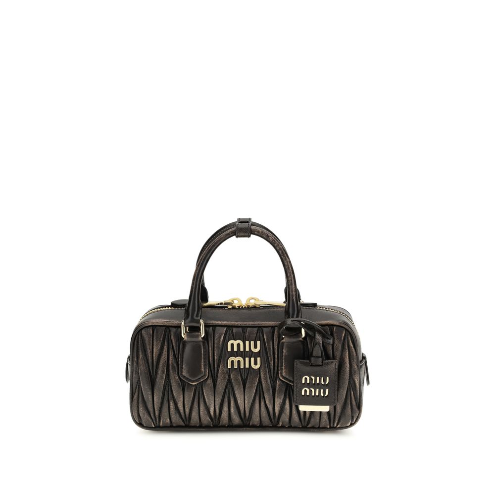 Miu Miu Schultertasche aus braunem Lammleder Ovis Aries Aries
