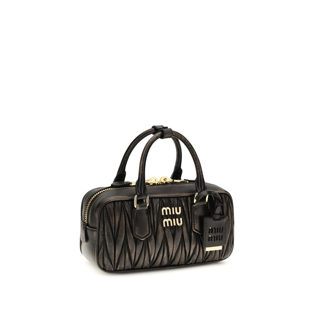 Miu Miu Schultertasche aus braunem Lammleder Ovis Aries Aries