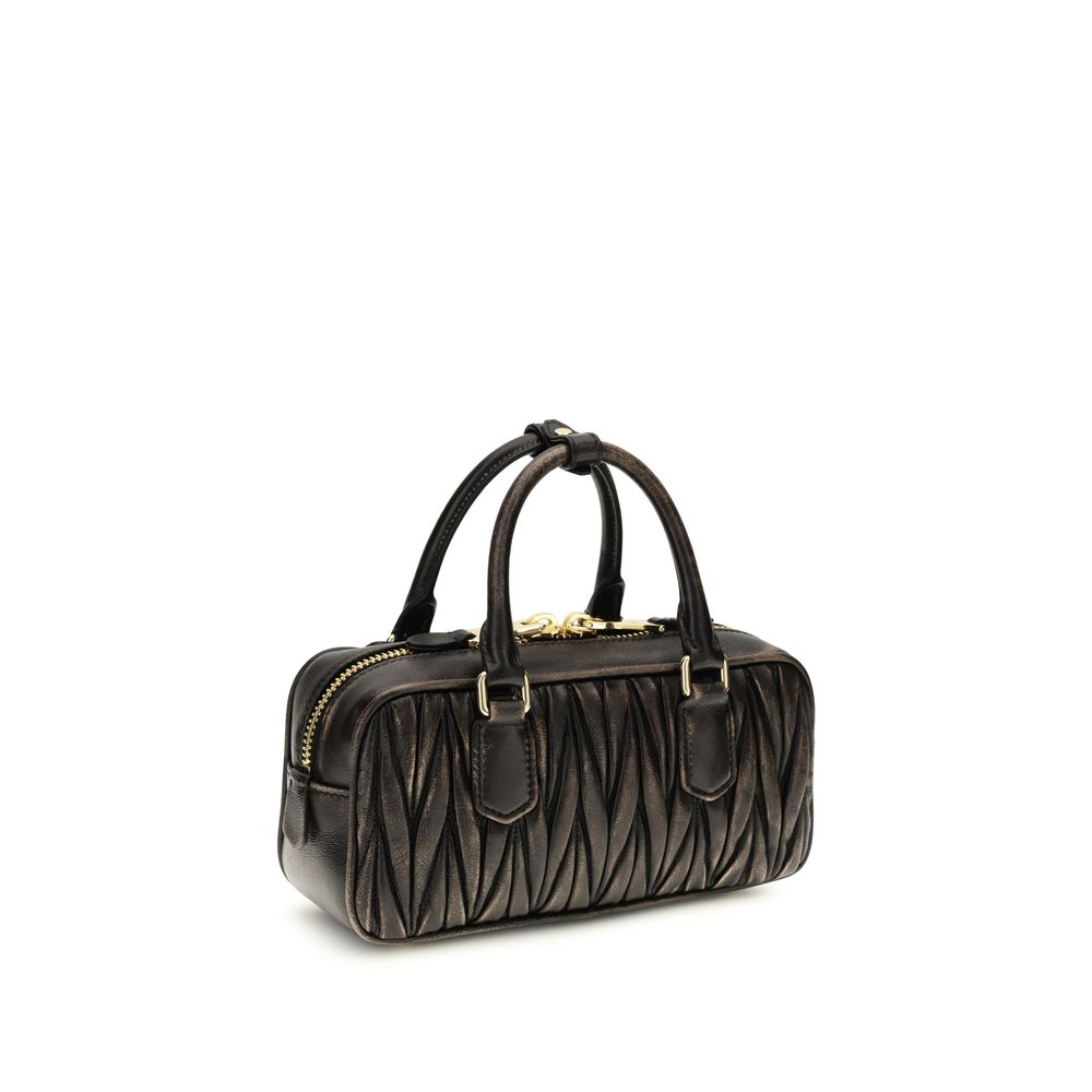 Miu Miu Schultertasche aus braunem Lammleder Ovis Aries Aries