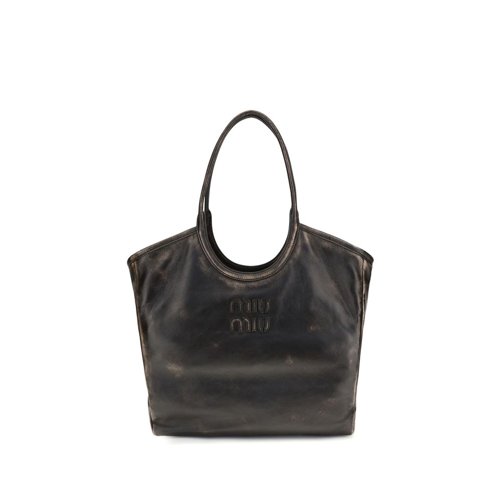 Miu Miu Braune Kalbsleder Bos Taurus Schultertasche