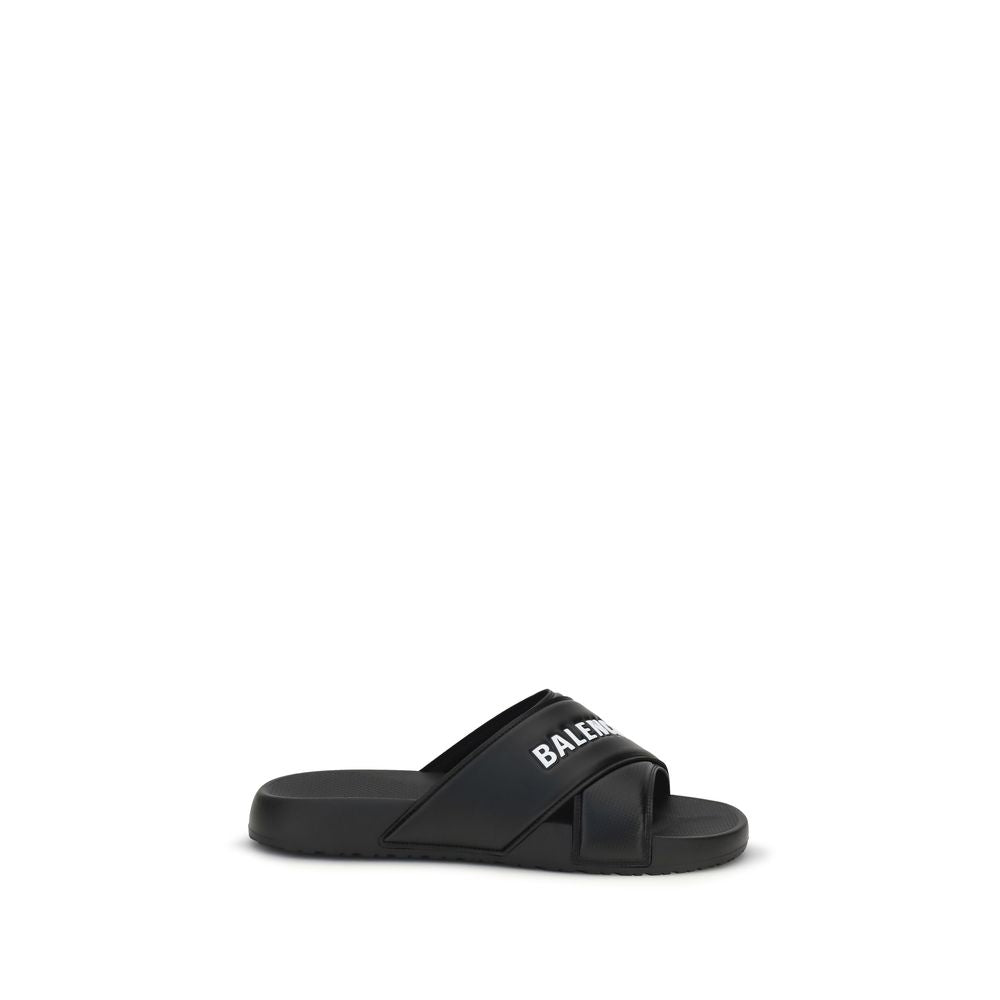 Balenciaga Schwarze Gummisandalen
