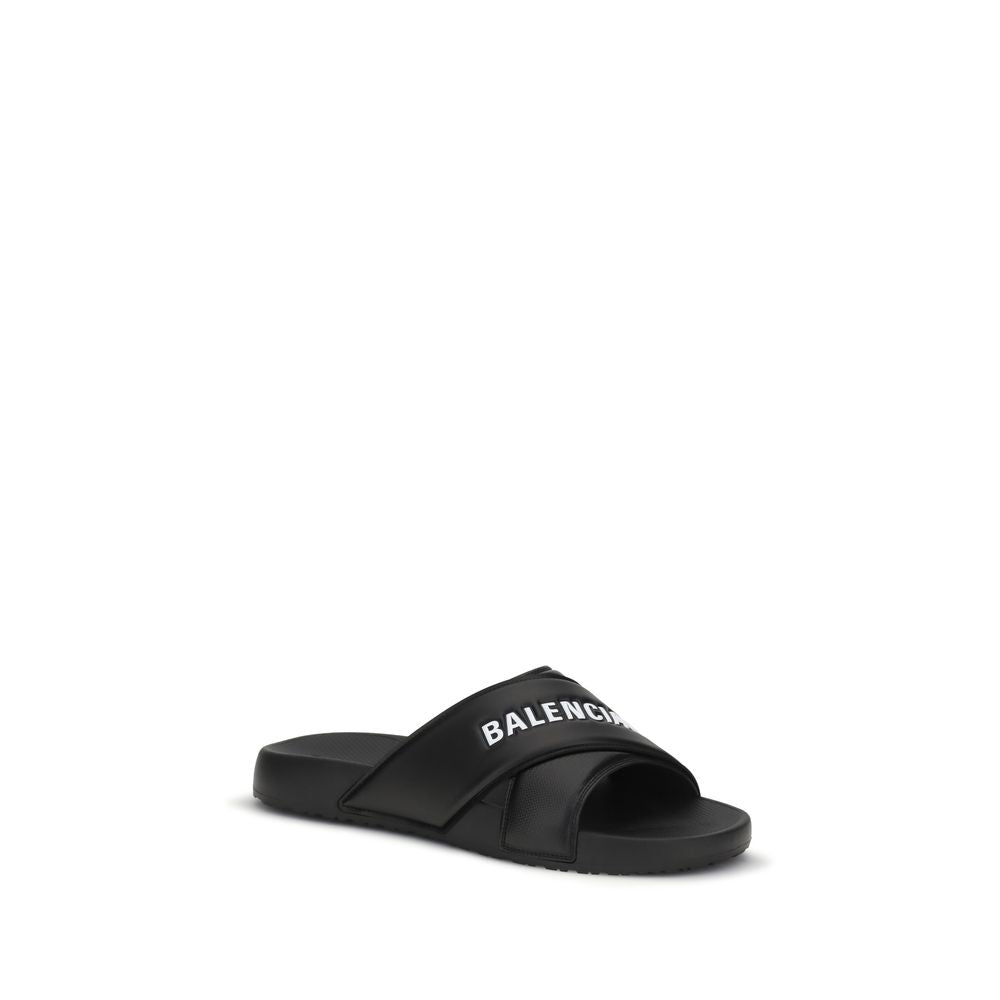 Balenciaga Schwarze Gummisandalen