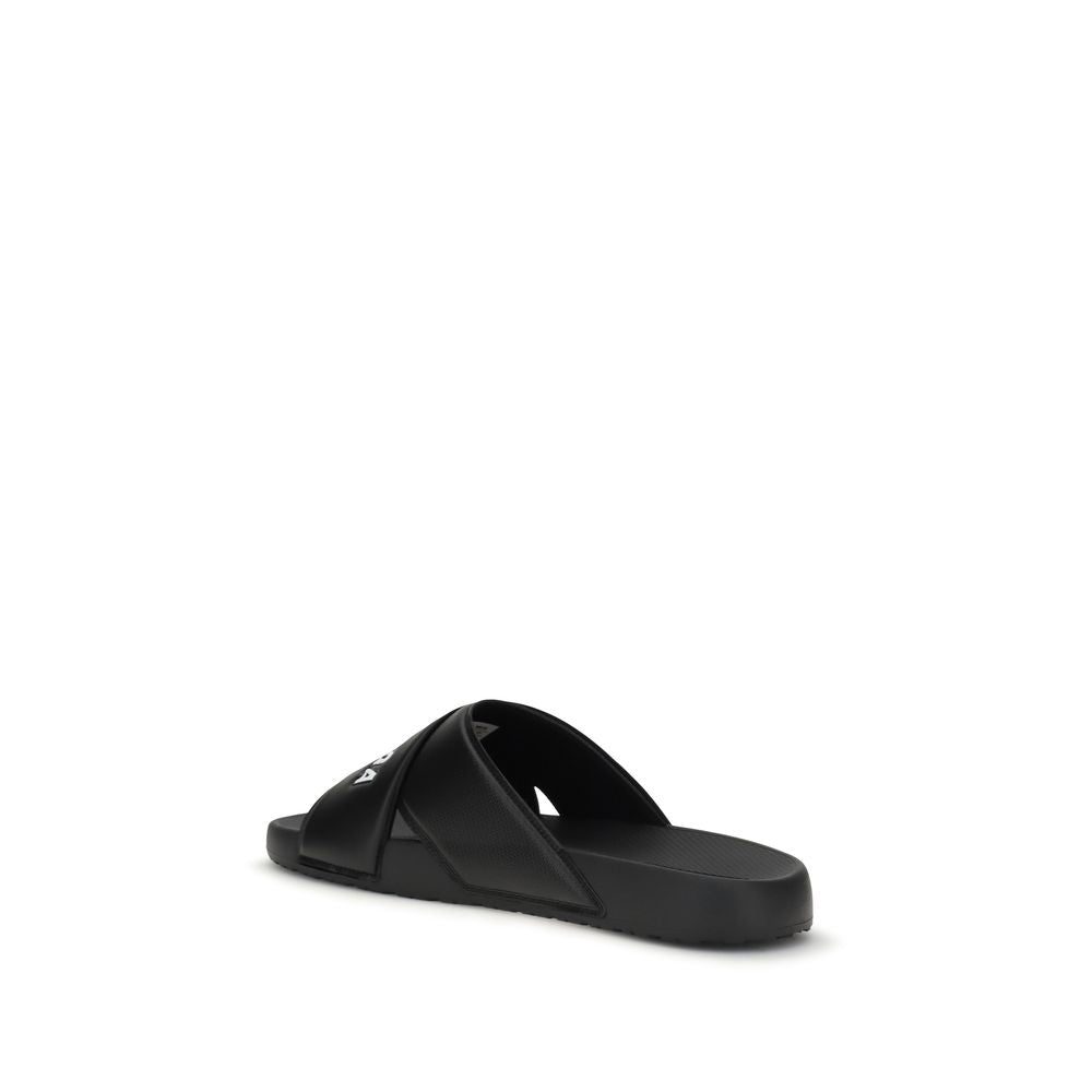 Balenciaga Schwarze Gummisandalen