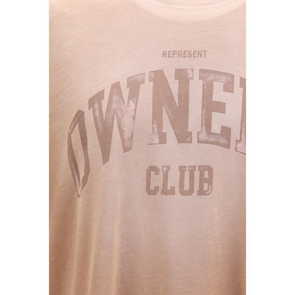 Represent Braunes Baumwoll-T-Shirt