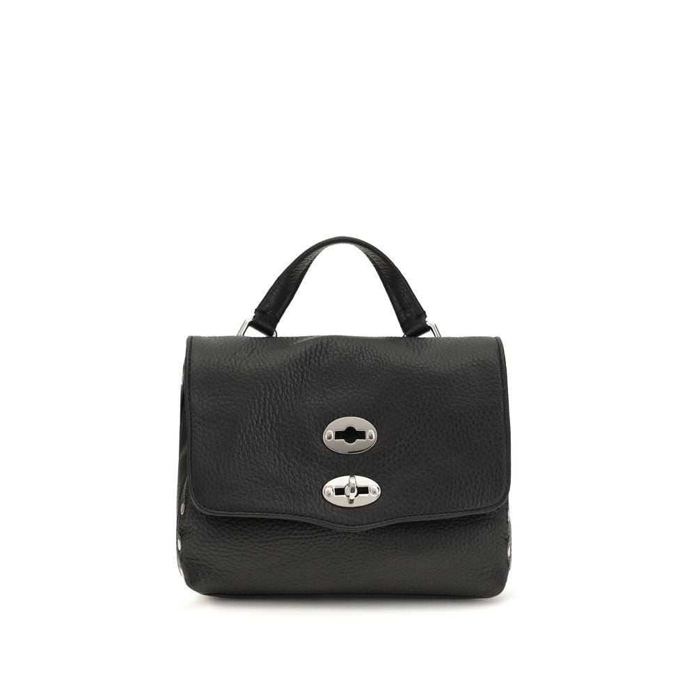 Zanellato Schwarze Kalbsleder Bos Taurus Handtasche