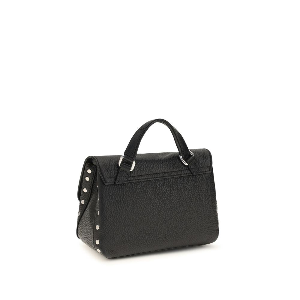 Zanellato Schwarze Kalbsleder Bos Taurus Handtasche