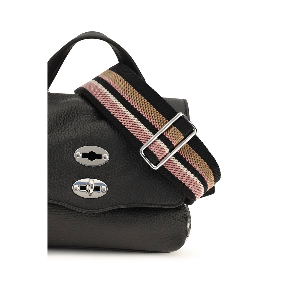 Zanellato Schwarze Kalbsleder Bos Taurus Handtasche
