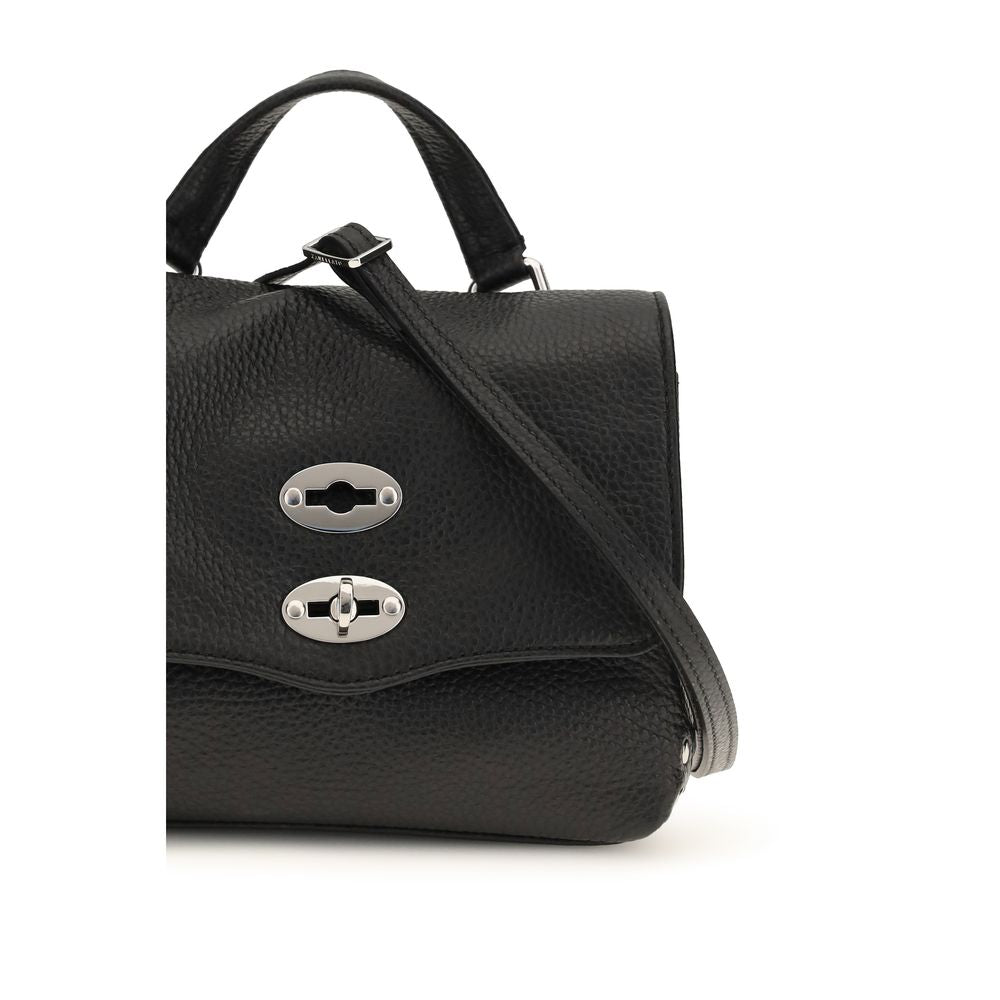 Zanellato Schwarze Kalbsleder Bos Taurus Handtasche
