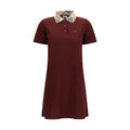 Burberry Bordeaux Baumwoll-Freizeitkleid